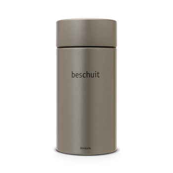 Pojemnik na ciastka z napisem `Beschuit` 1,7L Platynowy 31 23 80